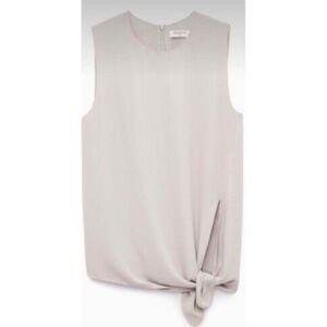 Babaton Tie Hem Hopkins Blouse | Lilac | Size M | Contemporary Chic from Aritzia